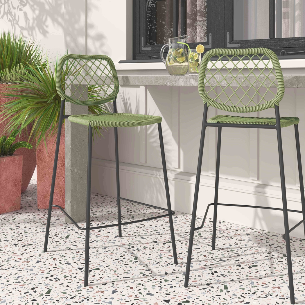 Outdoor Aquetong Green Counter Stool - Thumbnail - Image 2