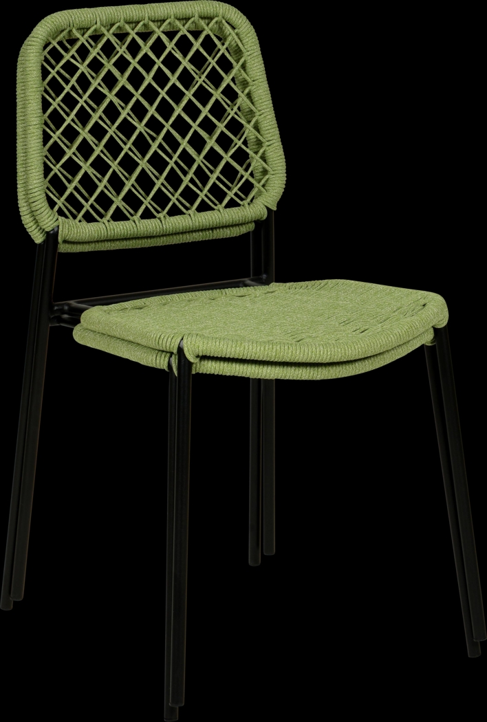 Outdoor Aquetong Green Side Chair - Thumbnail - Image 4