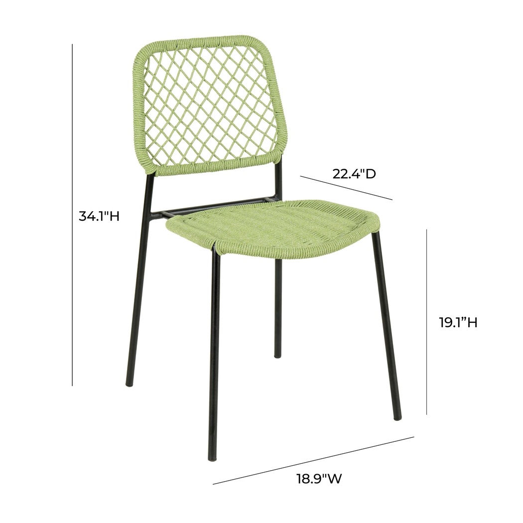 Outdoor Aquetong Green Side Chair - Thumbnail - Image 6