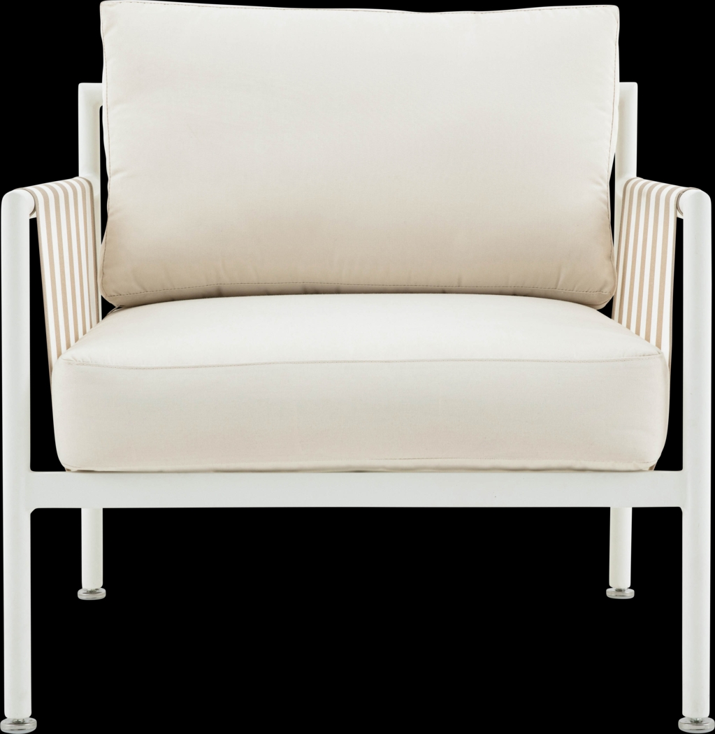 Outdoor Arboleda Cream Accent Chair - Thumbnail - Image 3