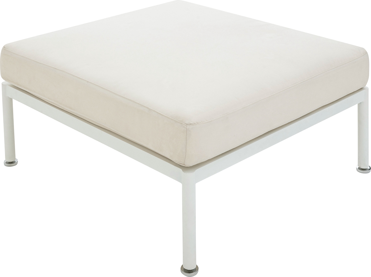 Outdoor Arboleda Cream Ottoman - Thumbnail - Image 3