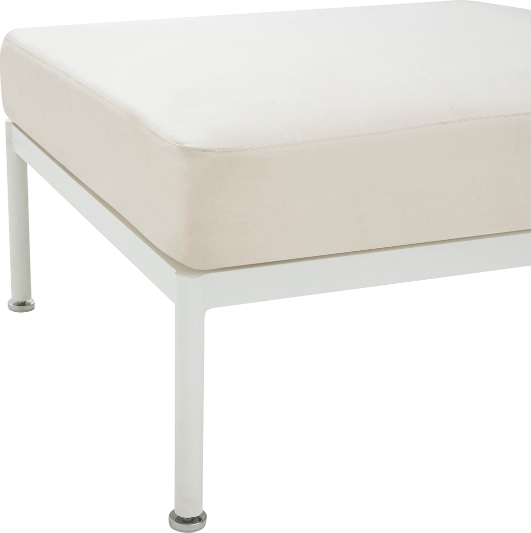 Outdoor Arboleda Cream Ottoman - Thumbnail - Image 5