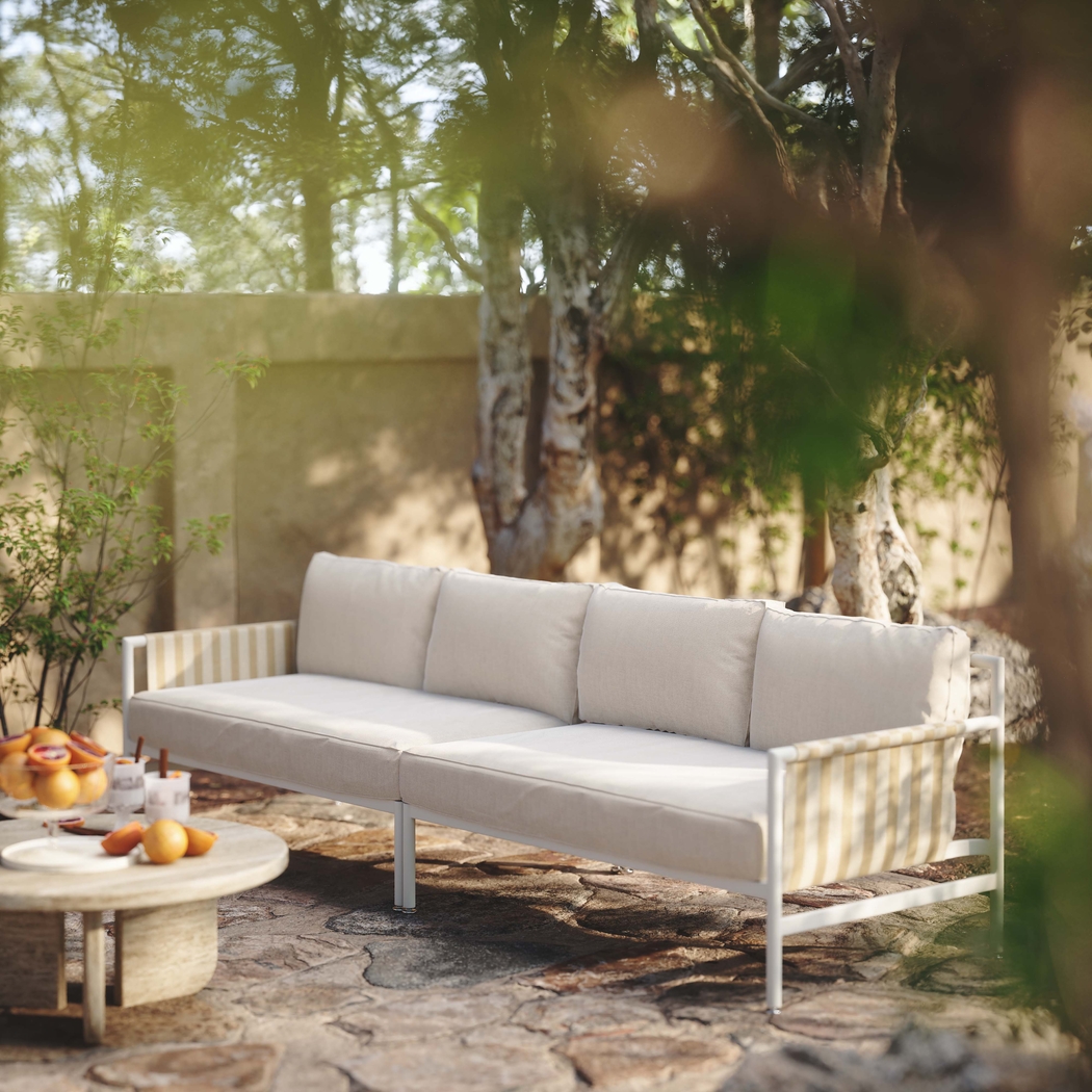 Outdoor Arboleda Cream Sofa - Thumbnail - Image 2