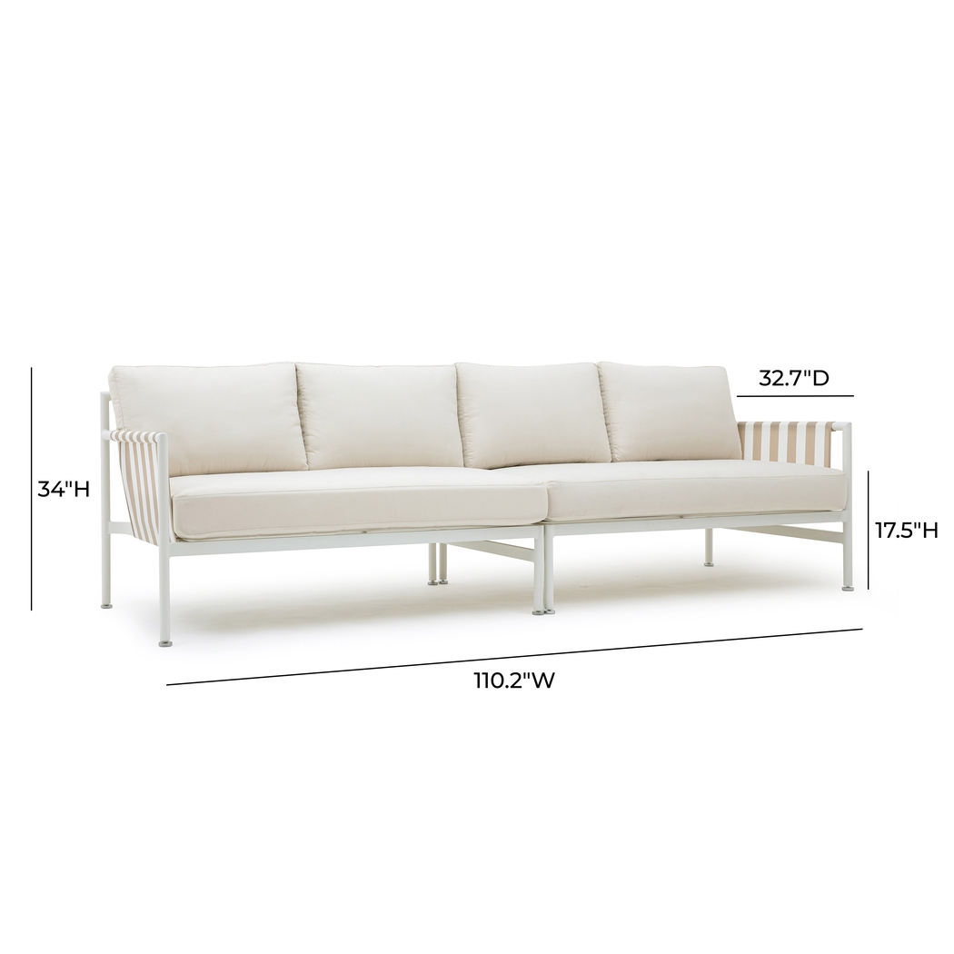 Outdoor Arboleda Cream Sofa - Thumbnail - Image 6