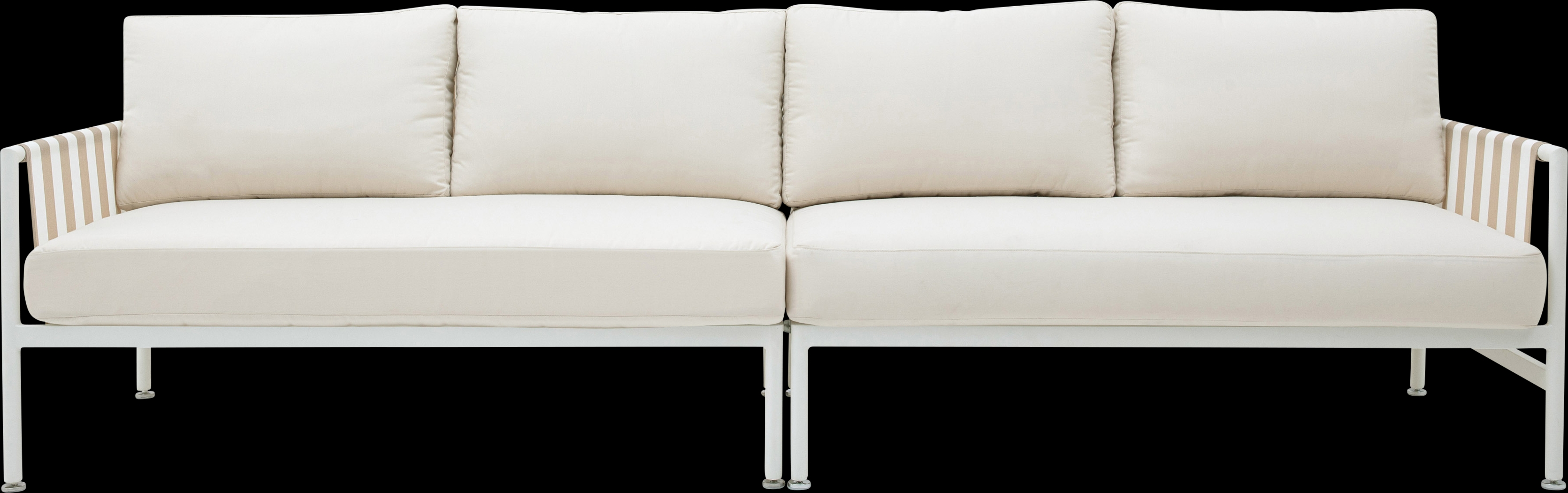 Outdoor Arboleda Cream Sofa - Thumbnail - Image 1