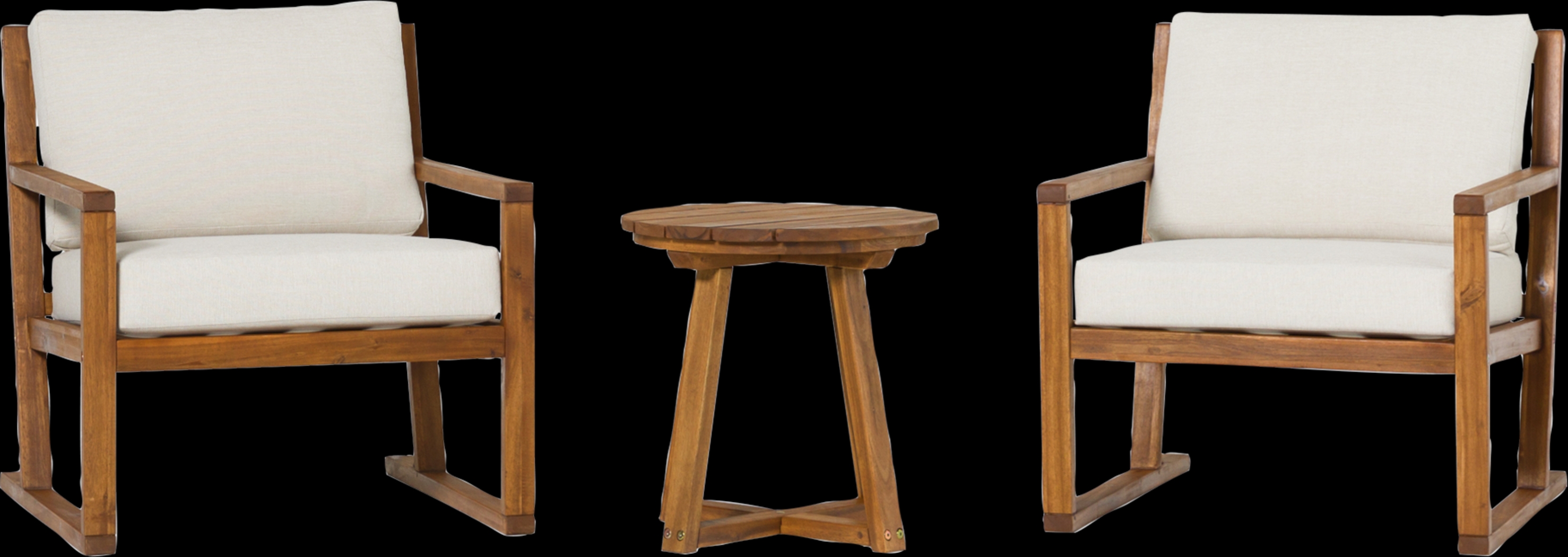 Outdoor Arborhazy Brown 3pc Chat Set - Thumbnail - Image 1