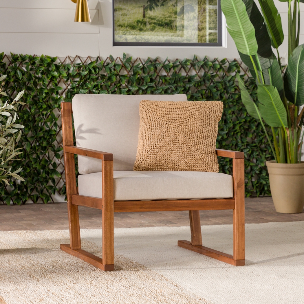 Outdoor Arborhazy Brown Accent Chair - Thumbnail - Image 2
