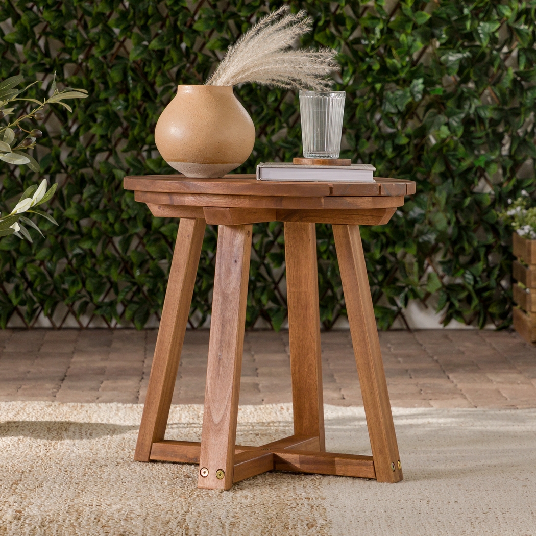 Outdoor Arborhazy Brown End Table - Thumbnail - Image 2