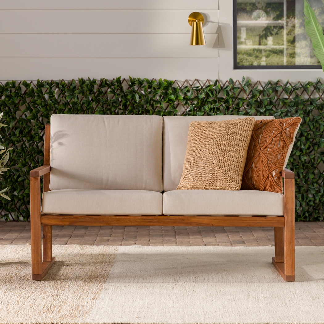 Outdoor Arborhazy Brown Loveseat - Thumbnail - Image 2
