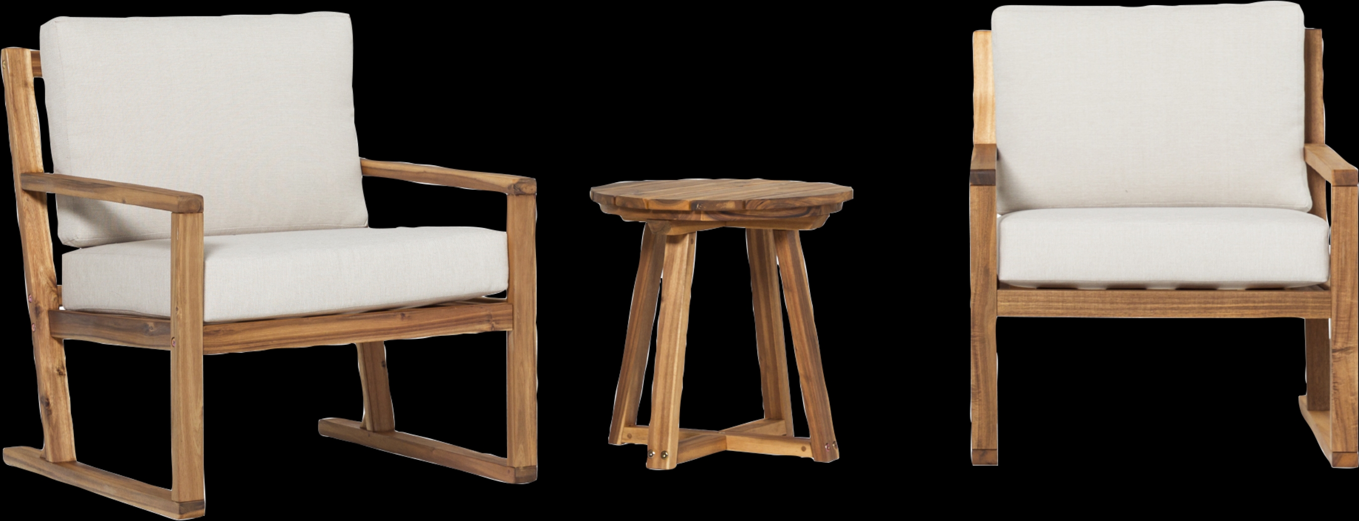 Outdoor Arborhazy Natural 3pc Chat Set - Thumbnail - Image 4