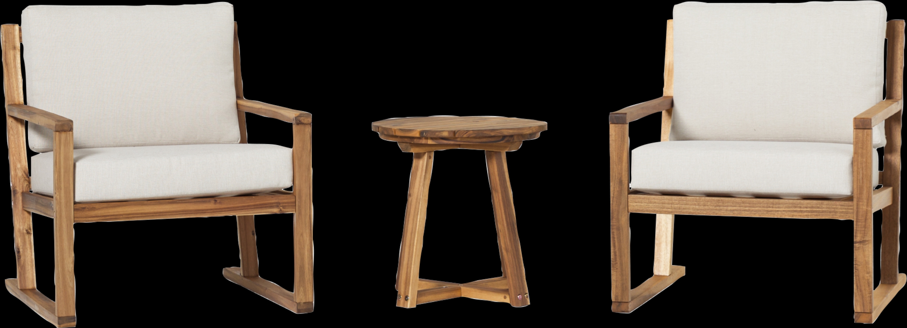 Outdoor Arborhazy Natural 3pc Chat Set - Thumbnail - Image 1