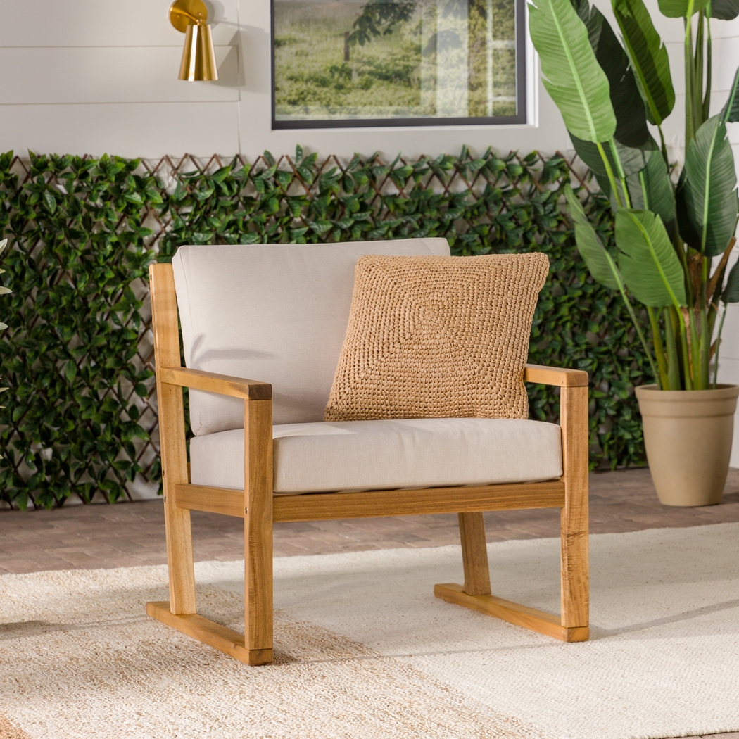 Outdoor Arborhazy Natural Accent Chair - Thumbnail - Image 2