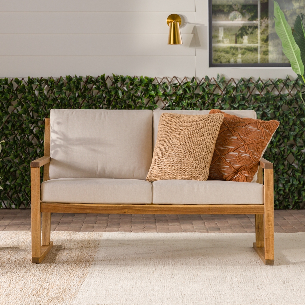 Outdoor Arborhazy Natural Loveseat - Thumbnail - Image 2