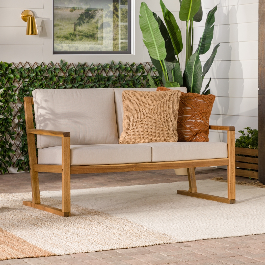 Outdoor Arborhazy Natural Loveseat - Thumbnail - Image 3