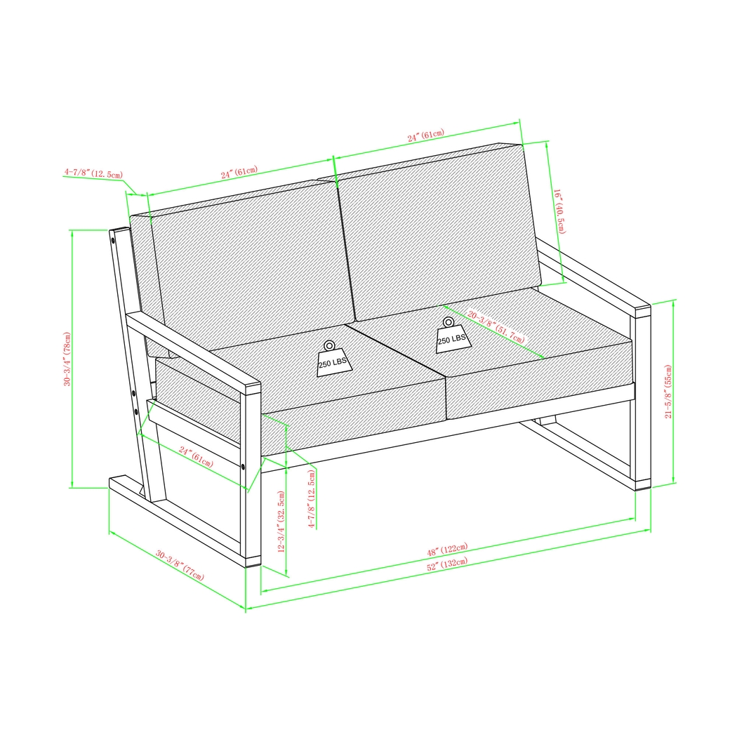 Outdoor Arborhazy Natural Loveseat - Thumbnail - Image 7
