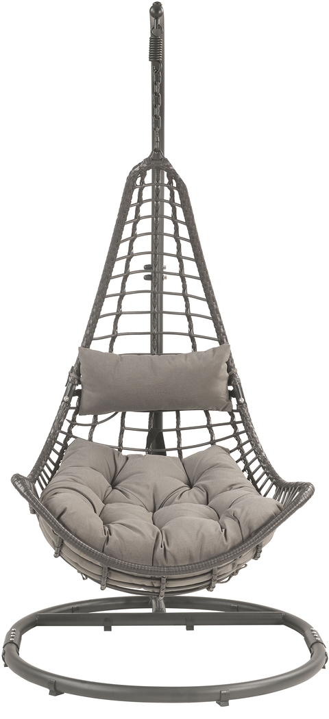 Outdoor Ashayla Charcoal Hanging Chair - Thumbnail - Image 4