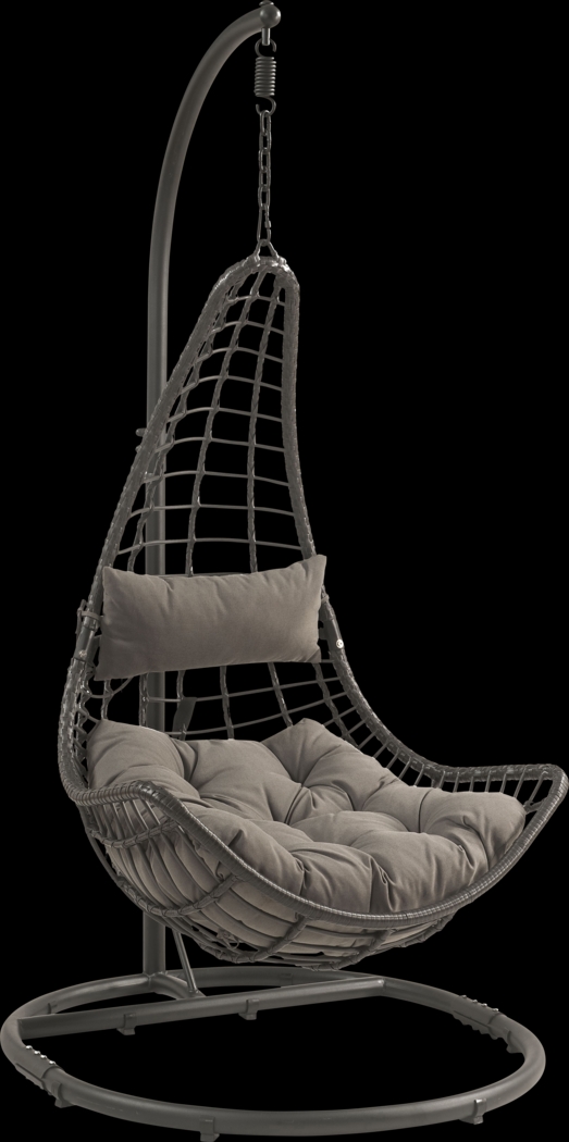 Outdoor Ashayla Charcoal Hanging Chair - Thumbnail - Image 1