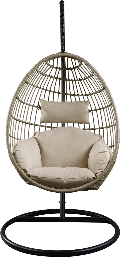 Outdoor Astani Beige Hanging Chair - Thumbnail - Image 3