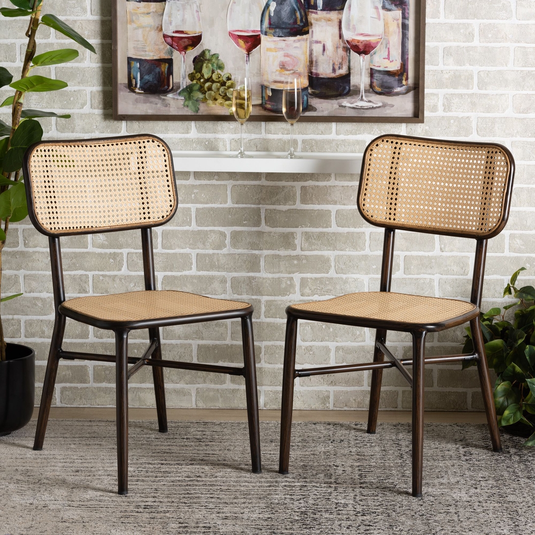 Outdoor Atniael Brown Side Chair, Set of 2 - Thumbnail - Image 2