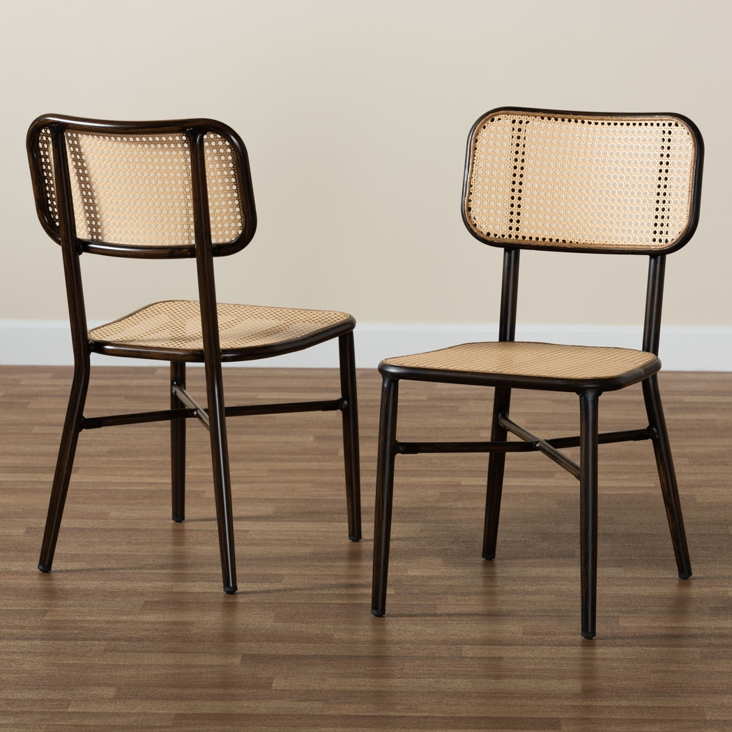 Outdoor Atniael Brown Side Chair, Set of 2 - Thumbnail - Image 3