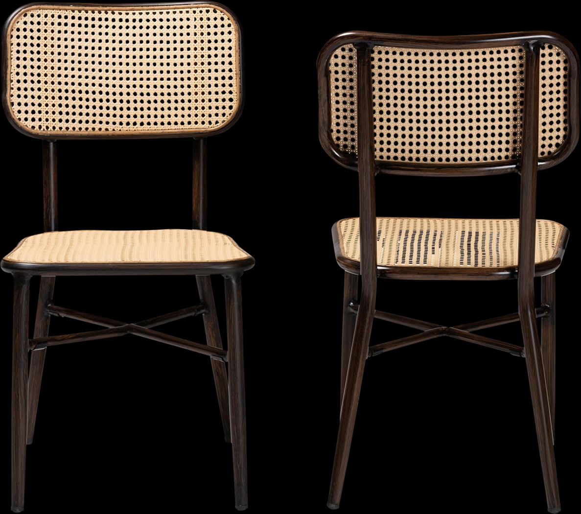 Outdoor Atniael Brown Side Chair, Set of 2 - Thumbnail - Image 4