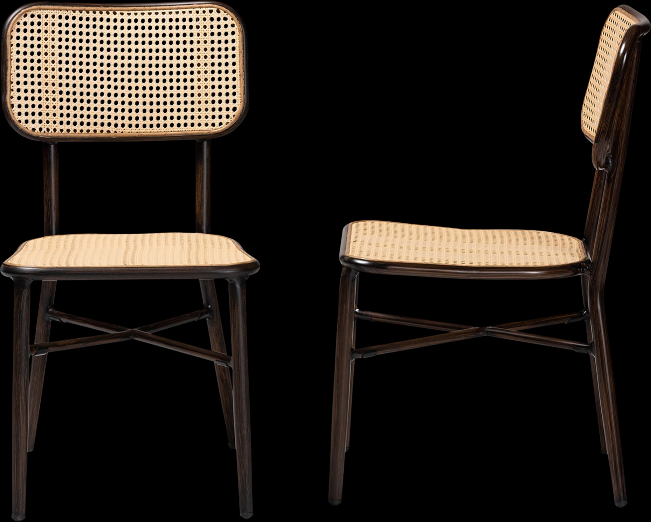 Outdoor Atniael Brown Side Chair, Set of 2 - Thumbnail - Image 5