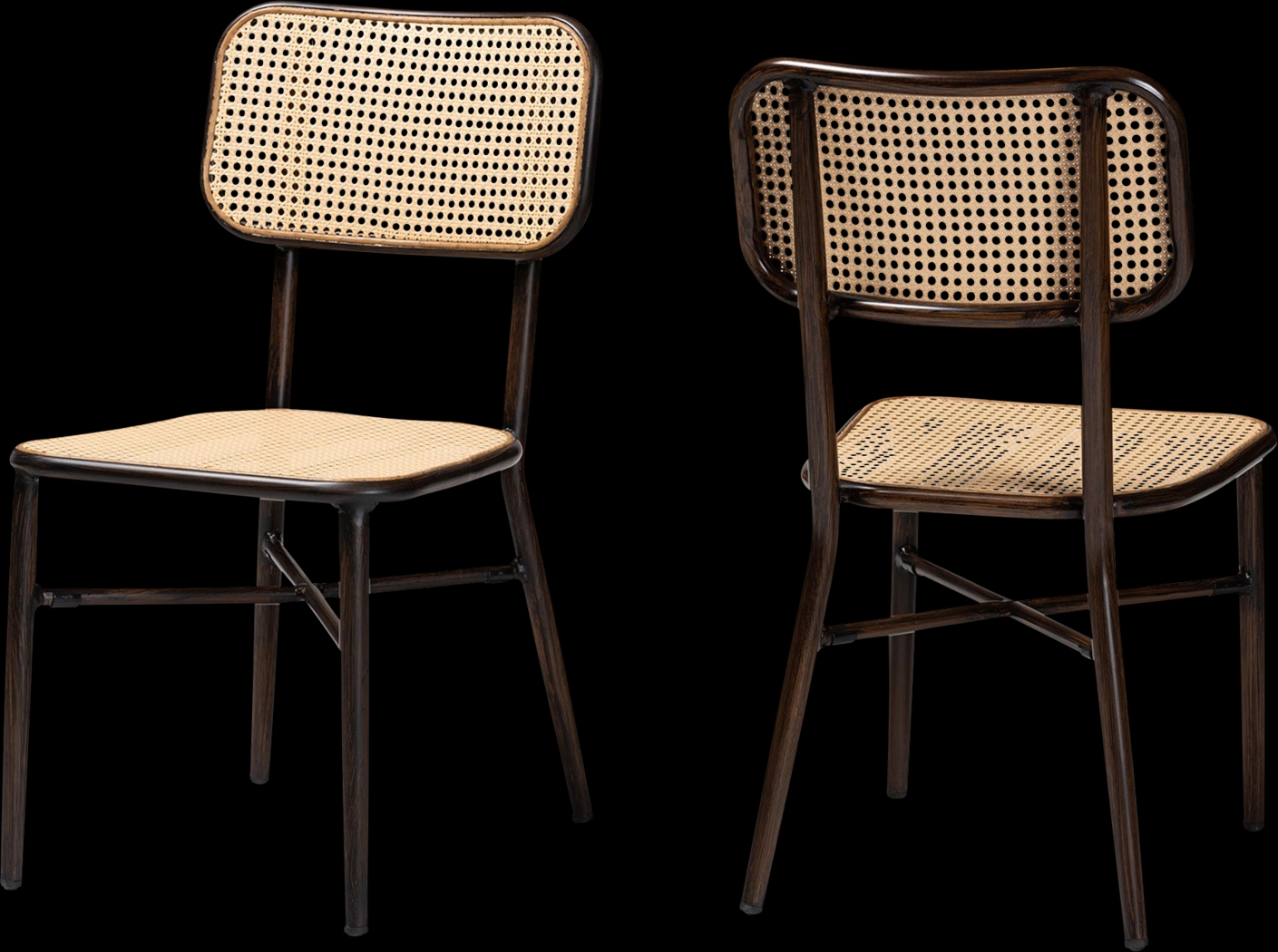 Outdoor Atniael Brown Side Chair, Set of 2 - Thumbnail - Image 1