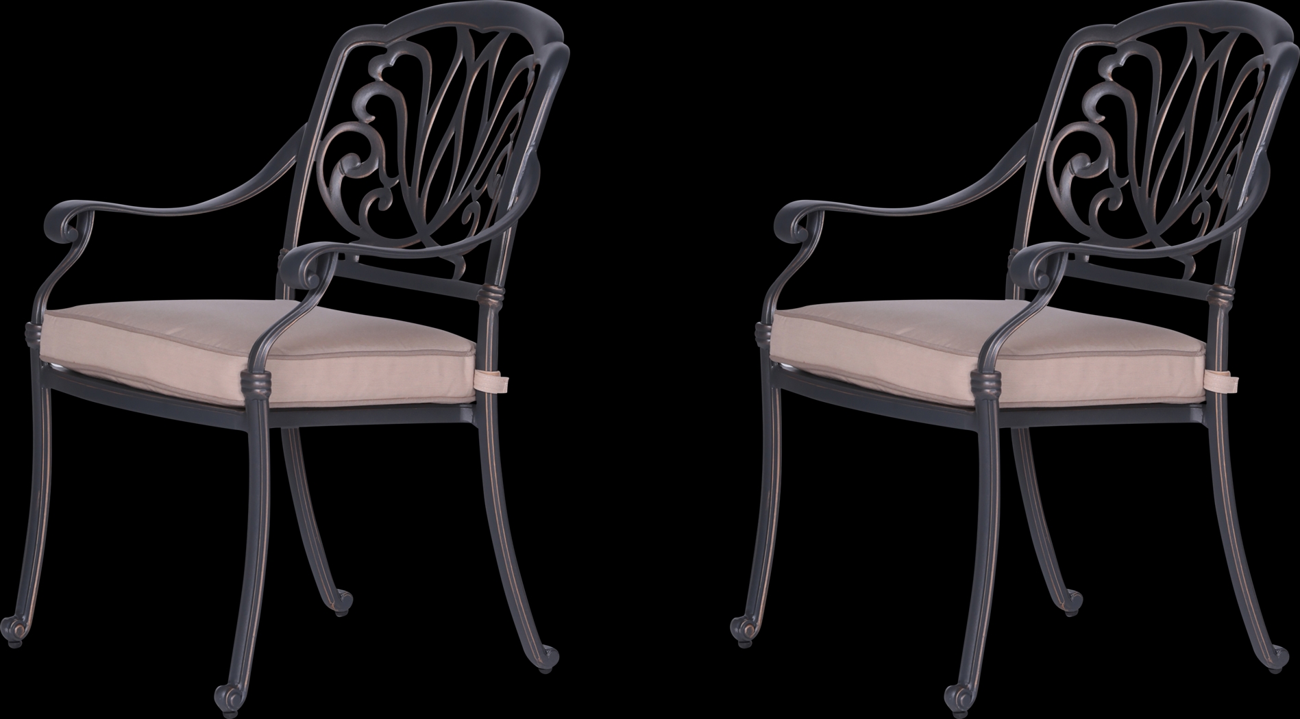 Outdoor Aurorette I Beige Chair, Set of 2 - Thumbnail - Image 1