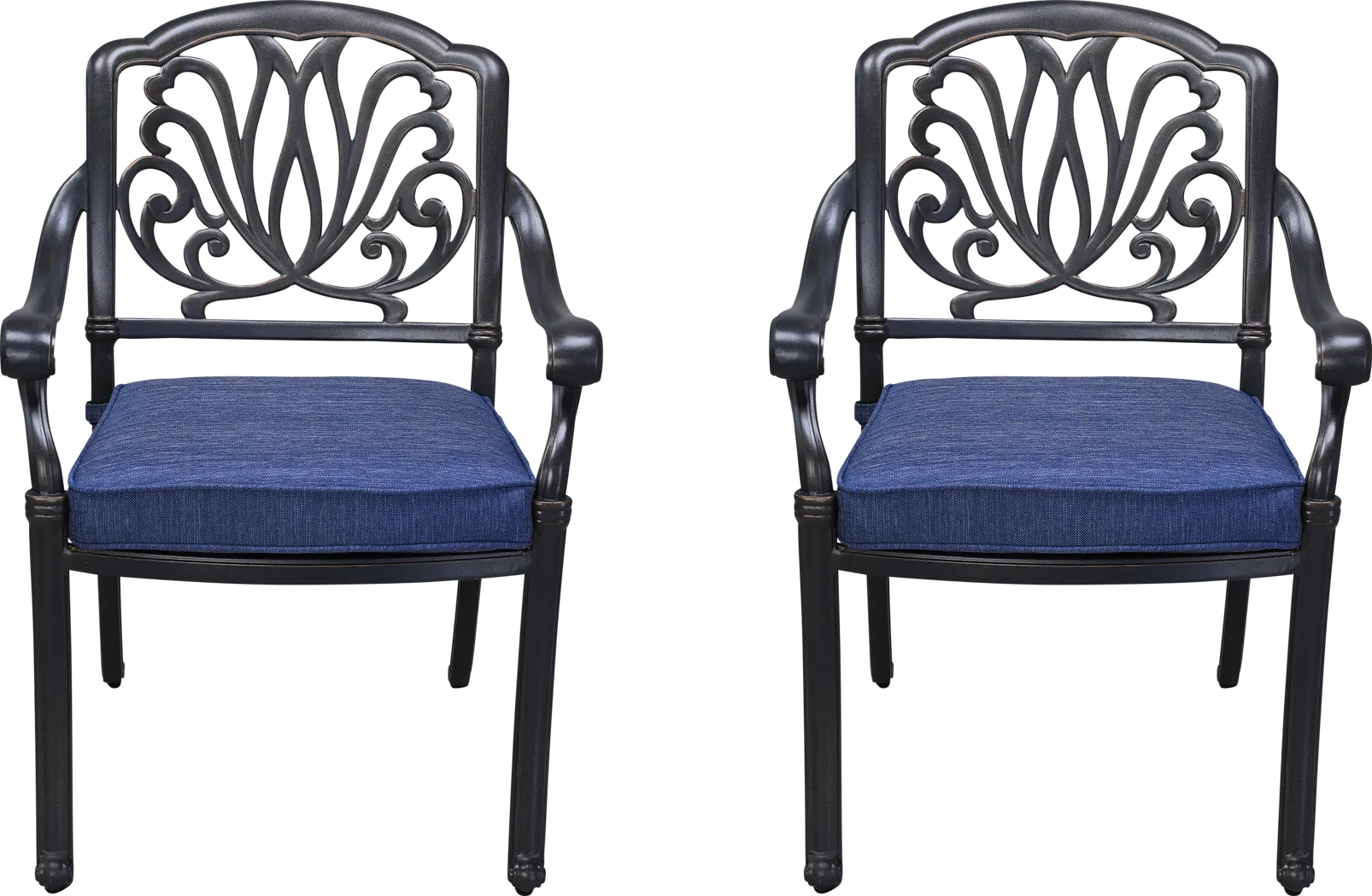 Outdoor Aurorette I Navy Chair, Set of 2 - Thumbnail - Image 1