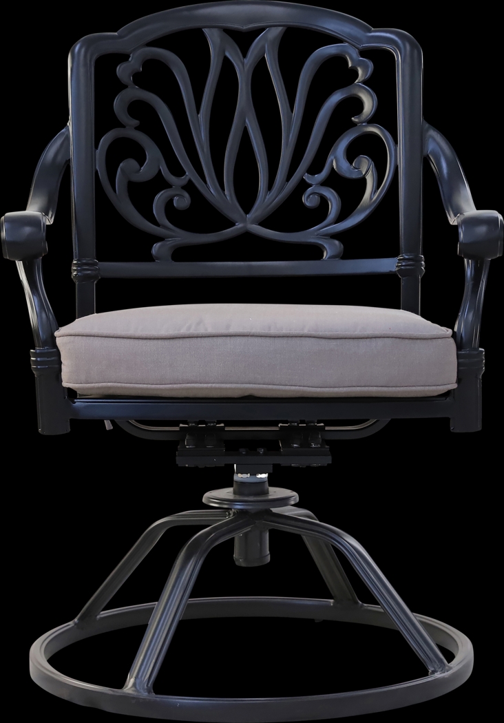 Outdoor Aurorette II Beige Swivel Side Chair, Set of 2 - Thumbnail - Image 2