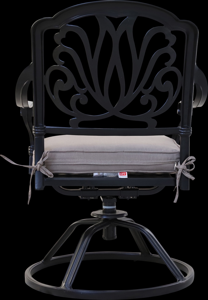 Outdoor Aurorette II Beige Swivel Side Chair, Set of 2 - Thumbnail - Image 5