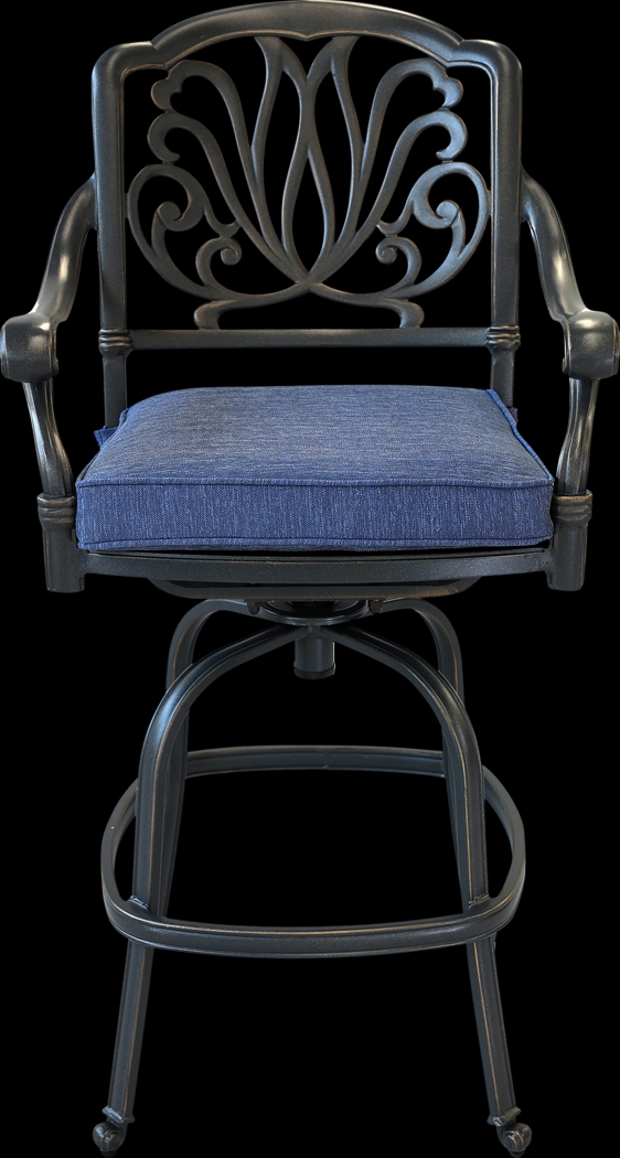 Outdoor Aurorette III Navy Barstool, Set of 2 - Thumbnail - Image 2