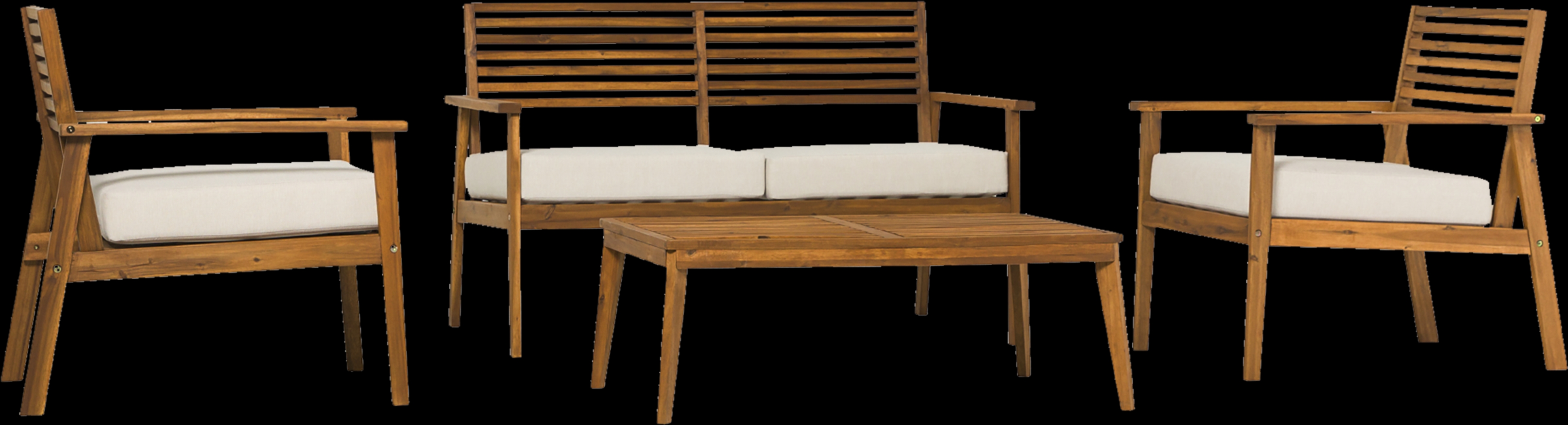 Outdoor Baypool Brown 4pc Chat Set - Thumbnail - Image 4