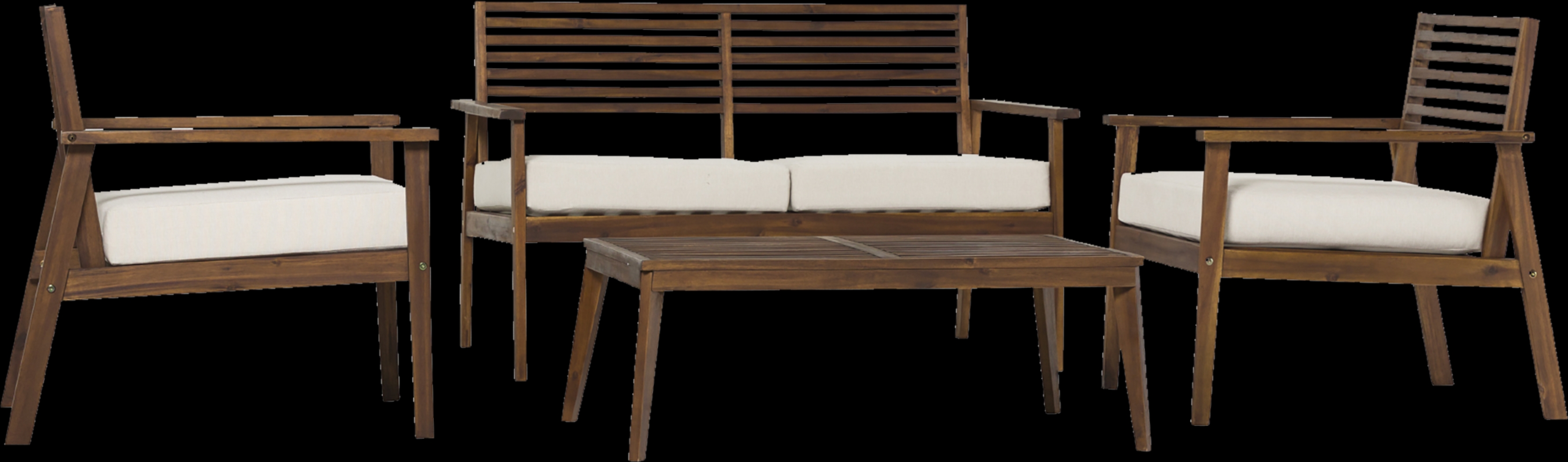 Outdoor Baypool Dark Brown 4pc Chat Set - Thumbnail - Image 4