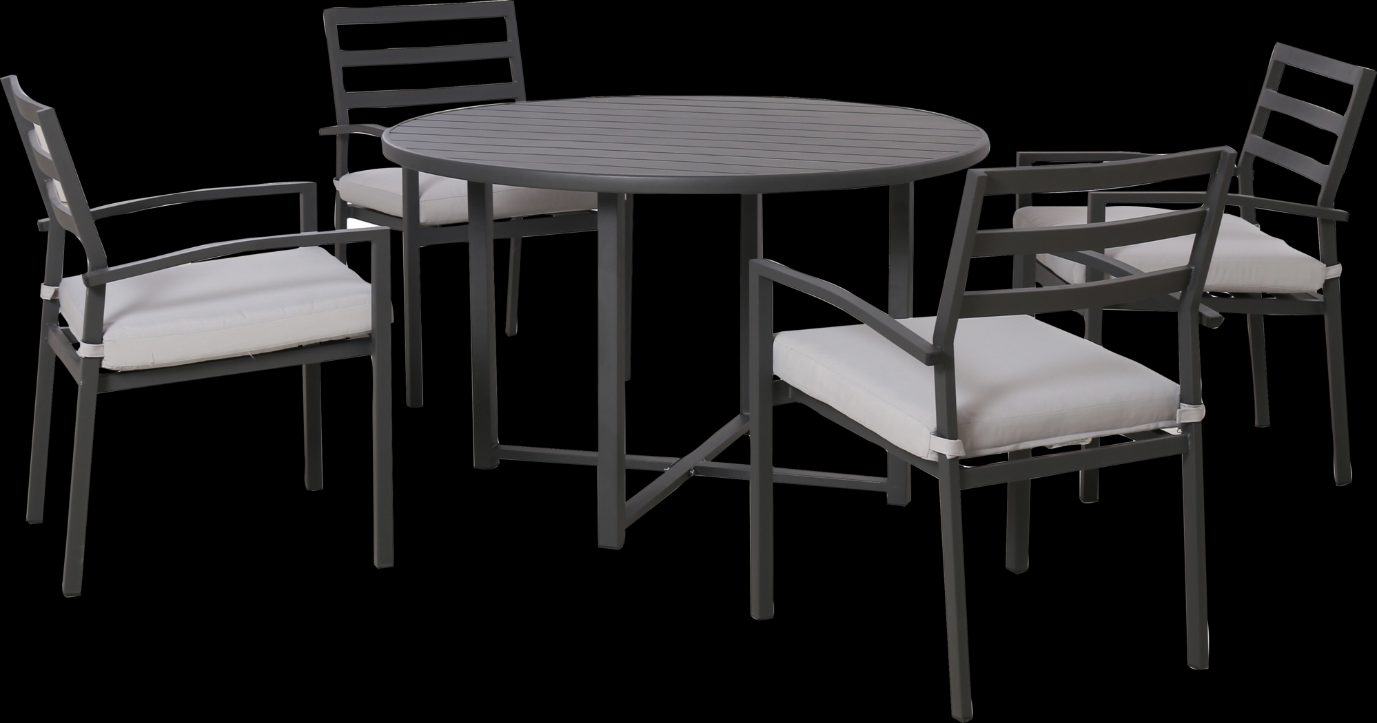 Outdoor Beamish Black 5 Pc. Dining Set - Thumbnail - Image 1