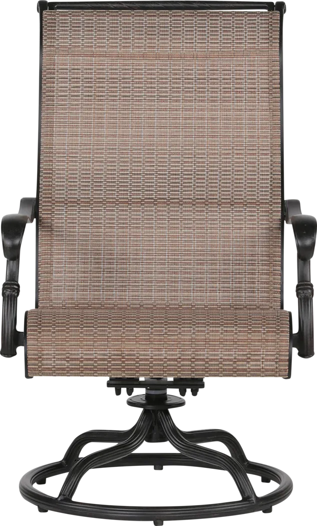 Berlioz Bronze Metal Brown Aluminum,Polyester Fabric Outdoor Rocker Set ...