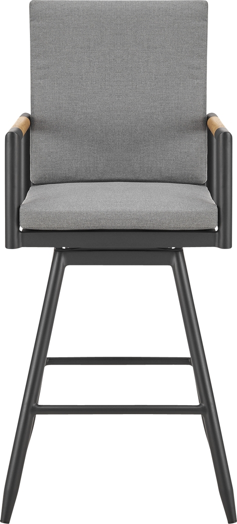Outdoor Berrycords I Dark Gray and Black Barstool - Thumbnail - Image 4