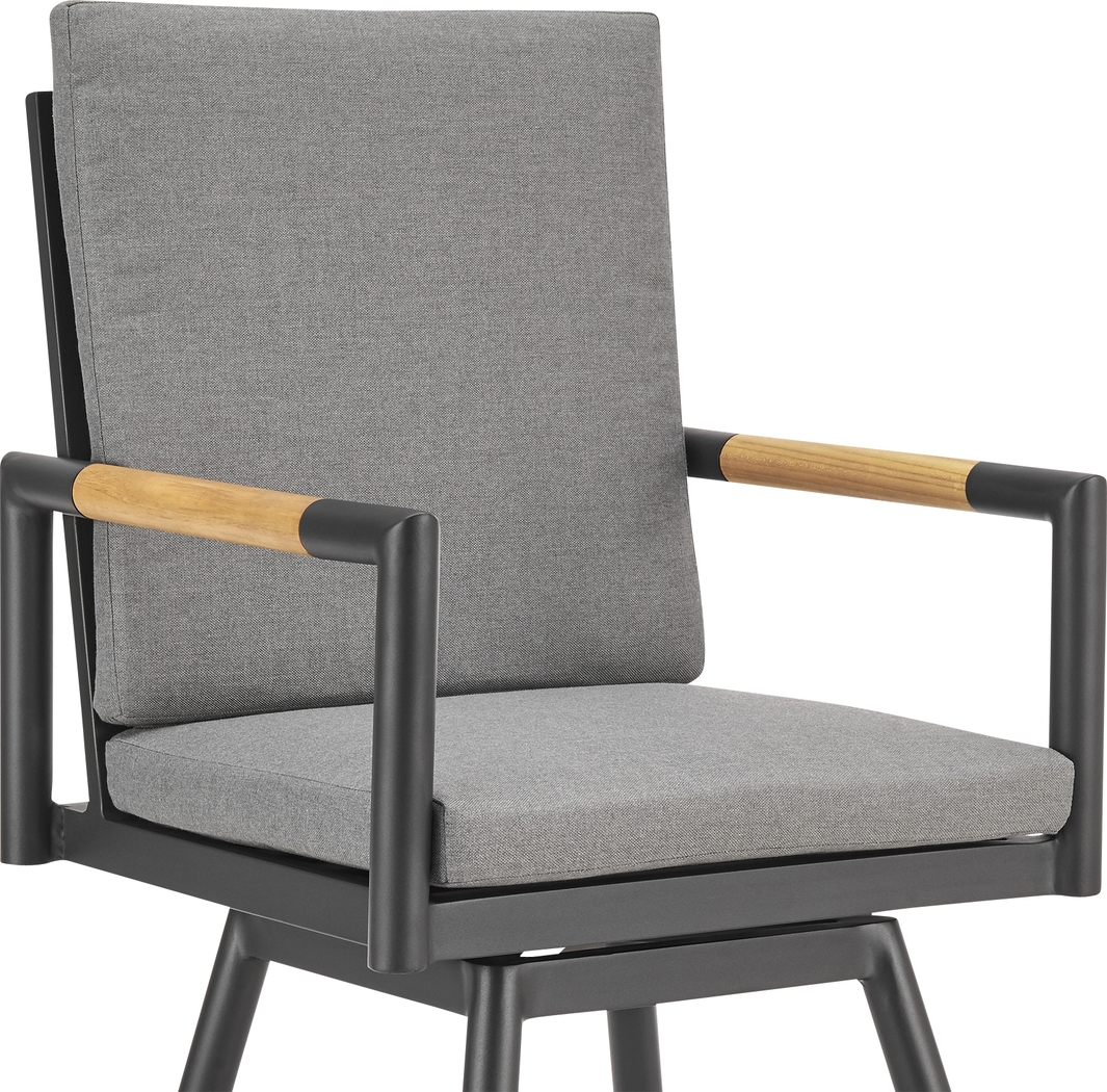 Outdoor Berrycords I Dark Gray and Black Barstool - Thumbnail - Image 5