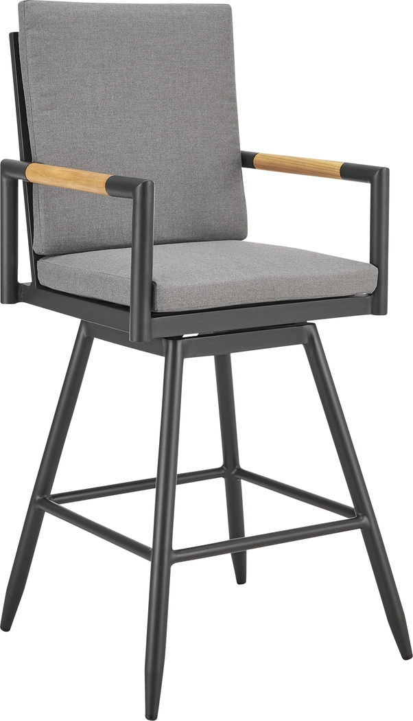 Outdoor Berrycords I Dark Gray and Black Barstool - Thumbnail - Image 1