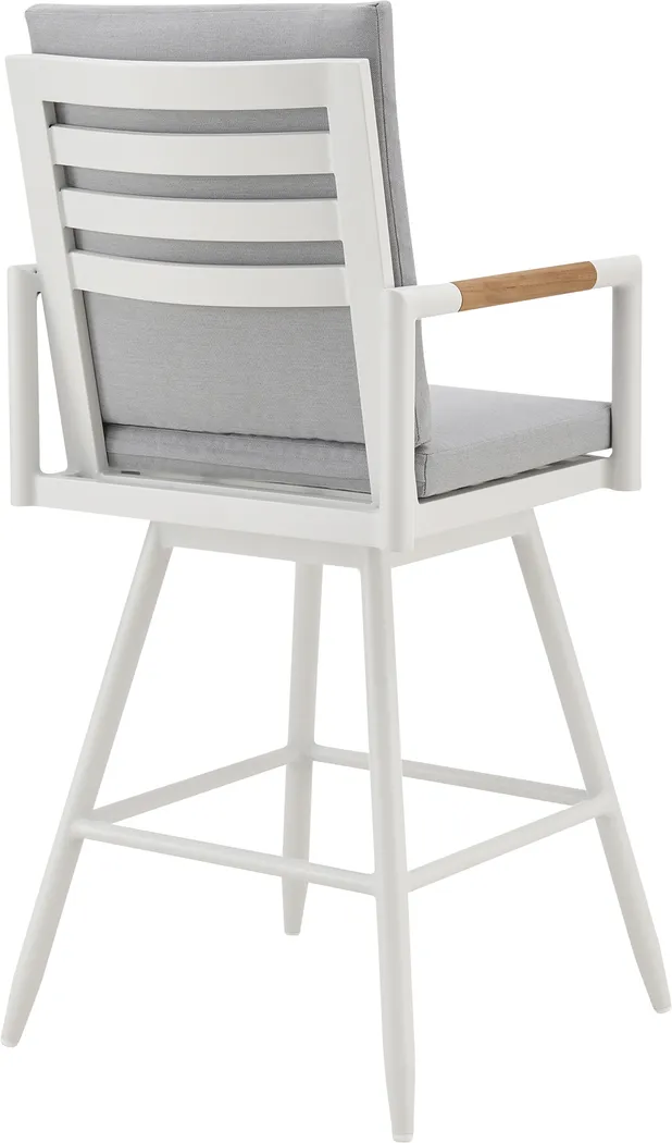 Outdoor Berrycords II Light Gray and White Barstool - Thumbnail - Image 3