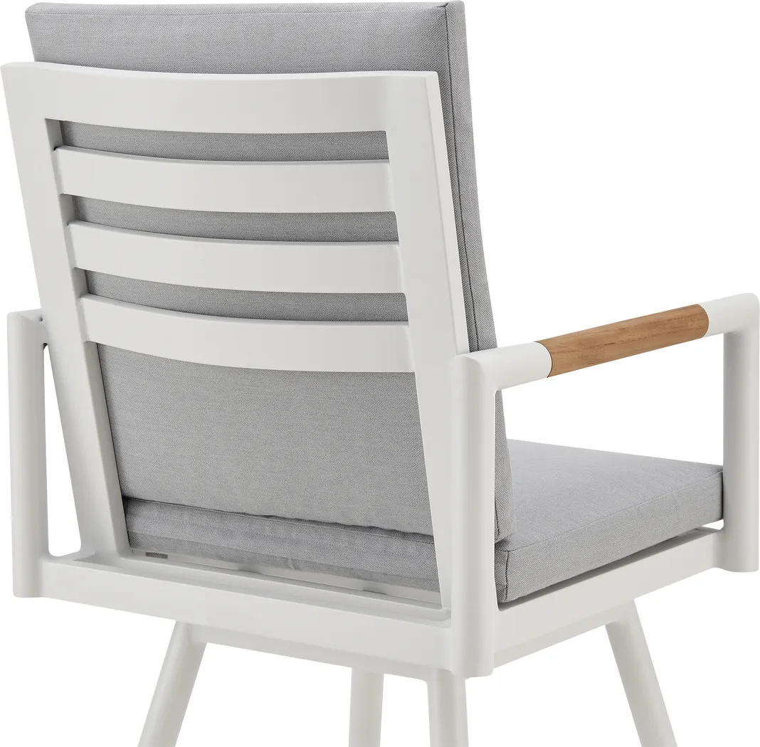 Outdoor Berrycords II Light Gray and White Barstool - Thumbnail - Image 4