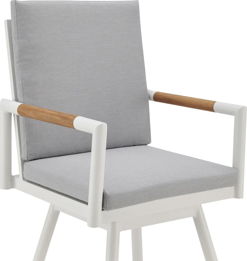 Outdoor Berrycords II Light Gray and White Barstool - Thumbnail - Image 5