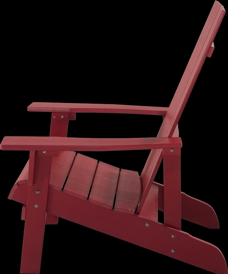 Outdoor Birchmount Red Adirondack Chair - Thumbnail - Image 3