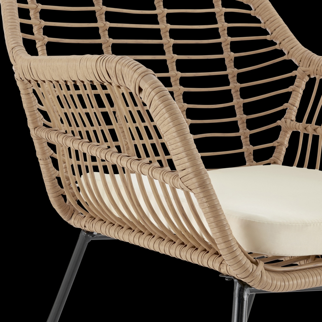 Outdoor Brahmay Cream 4 Pc Conversation Set - Thumbnail - Image 13