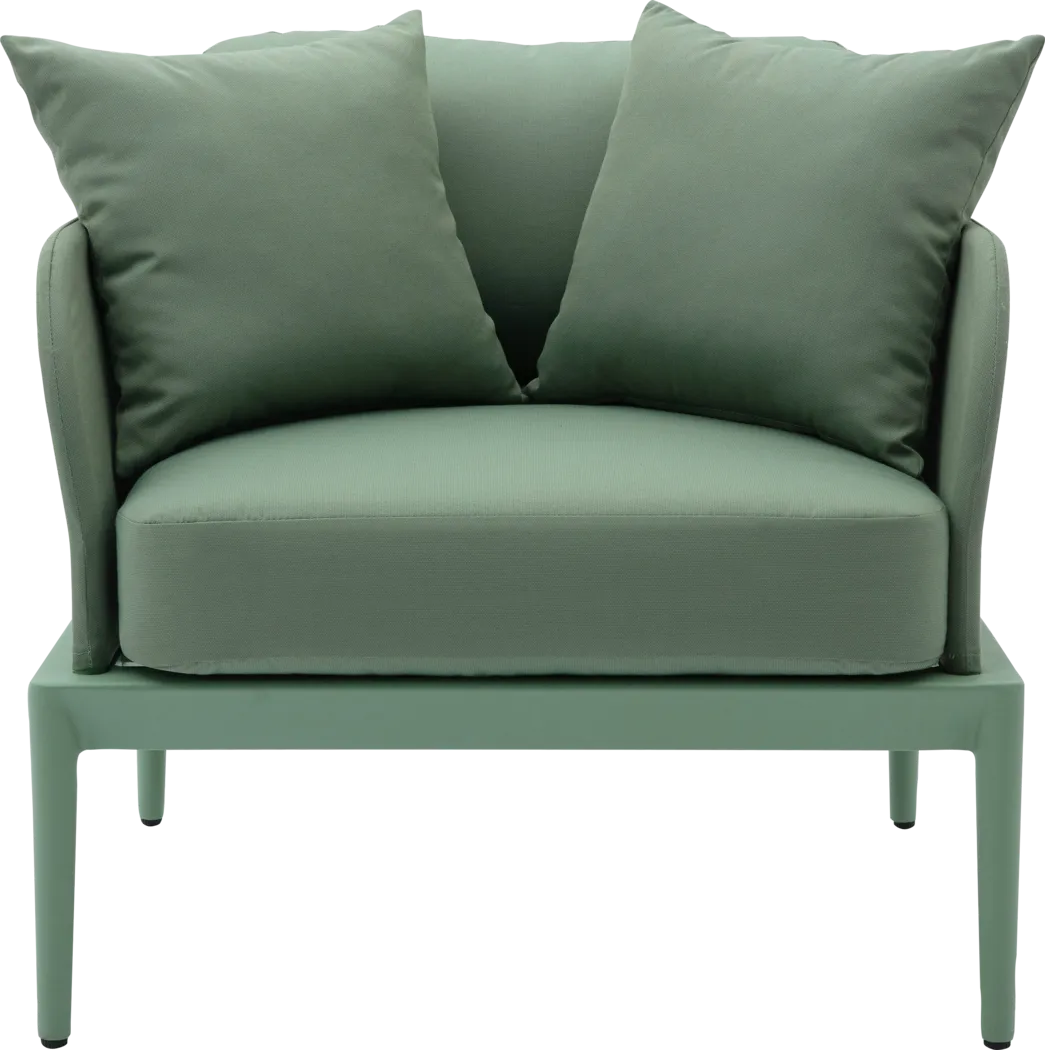 Outdoor Brenkman Green Arm Chair - Thumbnail - Image 2