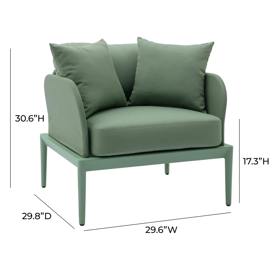 Outdoor Brenkman Green Arm Chair - Thumbnail - Image 6