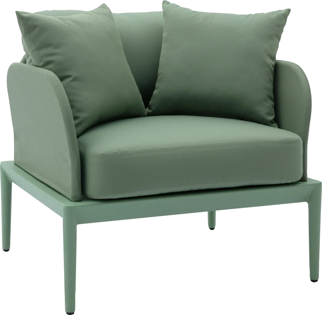 Outdoor Brenkman Green Arm Chair - Thumbnail - Image 1