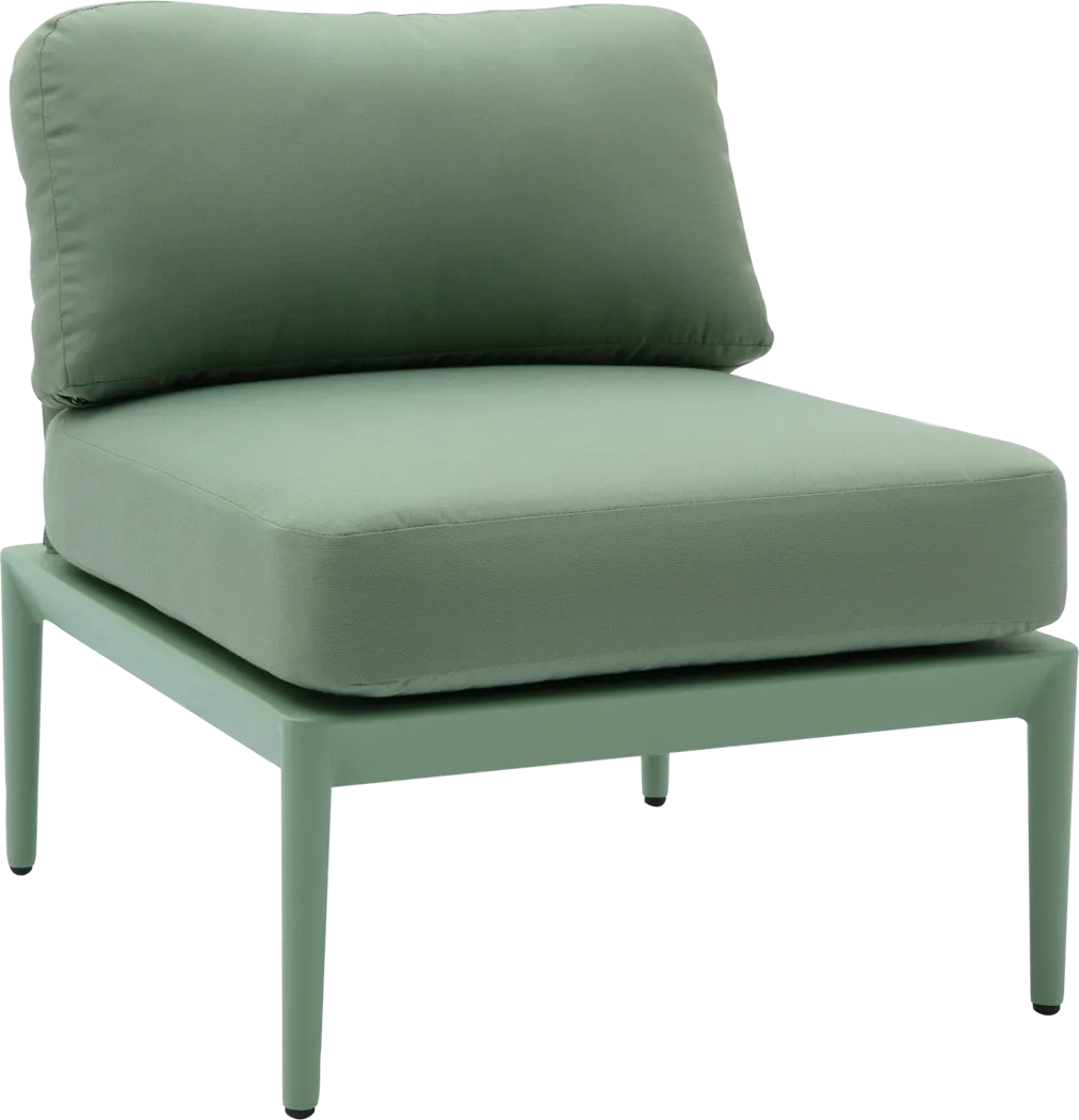Outdoor Brenkman Green Armless Chair - Thumbnail - Image 1