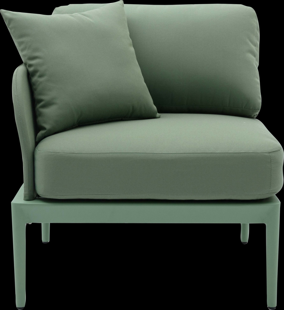 Outdoor Brenkman Green Left Corner Chair - Thumbnail - Image 2