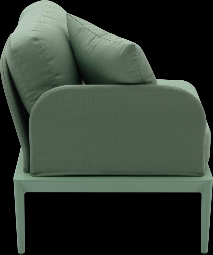 Outdoor Brenkman Green Left Corner Chair - Thumbnail - Image 4